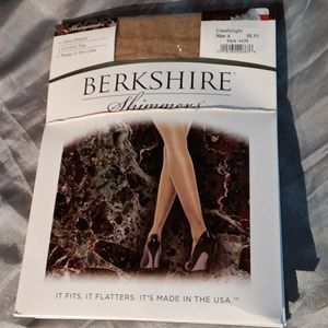 Berkshire shimmers ultra sheer control top size is 4 color is candlelight